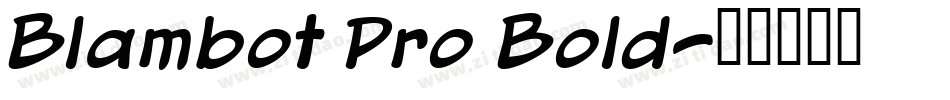Blambot Pro Bold字体转换